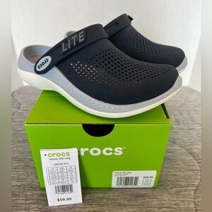 NWT Crocs Literide 360 clog. Unisex M5/W7. Navy/blue gray.
